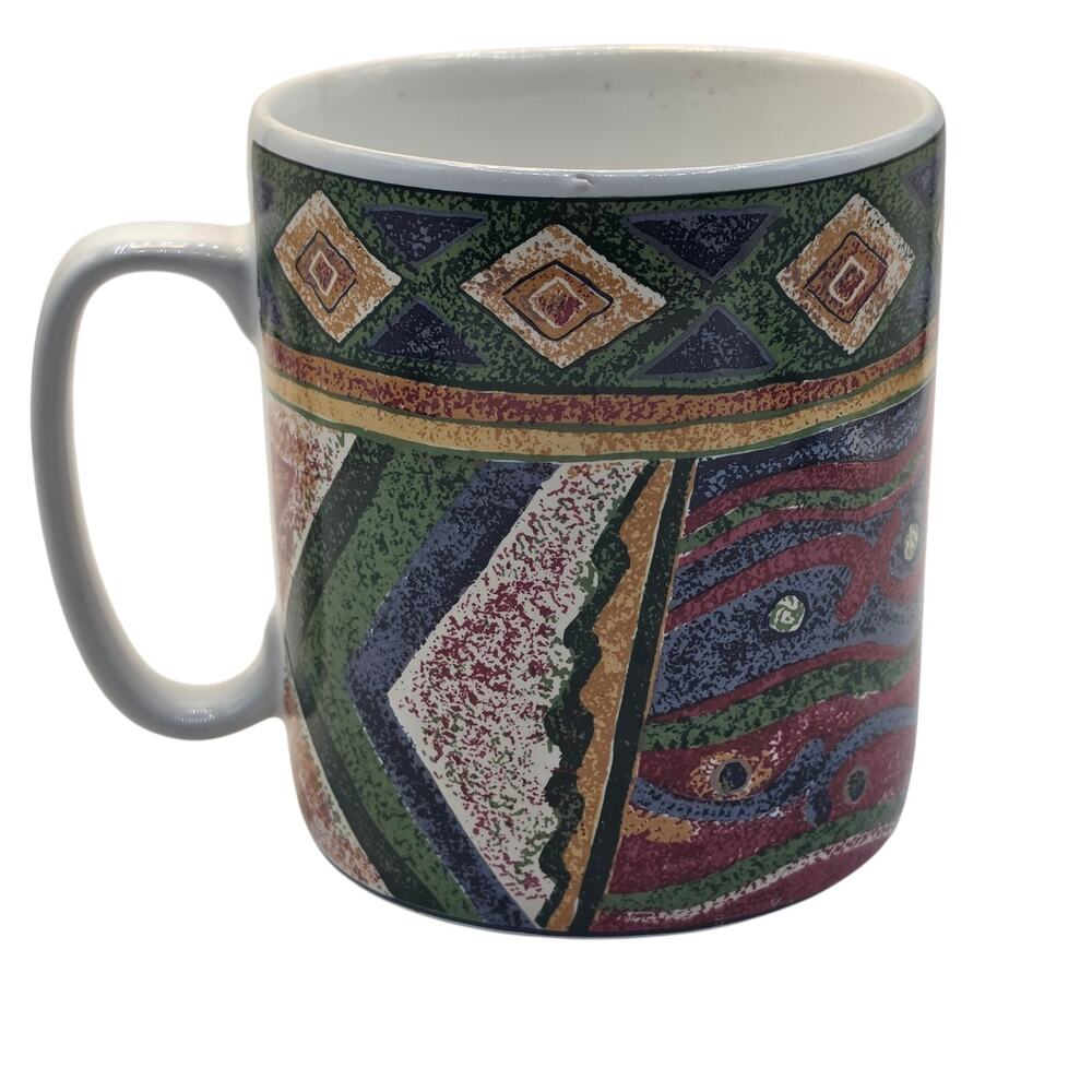 Sakura Sue Zipkin Textured Mandria Jumbo Coffee Mug Vintage 1995 XL 24oz READ